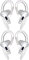 YINVA 2 Paars EarHooks Kompatibel mit AirPods 3, Kompatibel mit AirPods Pro, 2, 1 Hülle - für Airpods Pro Aufsätze, für Airpods Pro Zubehör (Transparent)