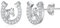 Flpruy Hufeisen Ohrstecker 925 Sterling Silber, Hufeisen Ohrringe Mädchen Pferde Schmuck Kinder Ohrstecker, Hufeisen Geschenk für Pferdeliebhaber Mädchen Frauen Damen