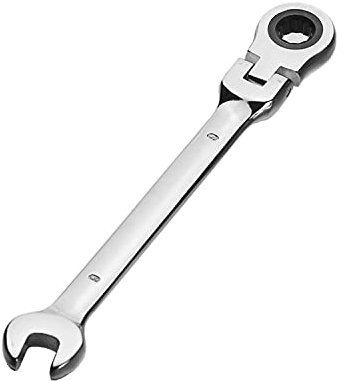 Aoktorkit Metric Tool Flex-Head Ratcheting Wrench 9MM,Professional Chrome Vanadium Ratchet Spanner Steel 72 Teeth 12 Point for DIY,Pipeline,Bicycle Repair and Home Maintance