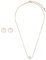 Heideman Set Fabien Halskette und Ohrstecker aus Edelstahl rosegold farbend poliert Kette und Ohrringe für Frauen mit Perle weiss rose vergoldet