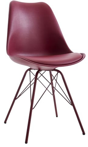 Riess Ambiente Retro Stuhl Scandinavia MEISTERSTÜCK rot Esszimmerstuhl Küchenstuhl Bürostuhl