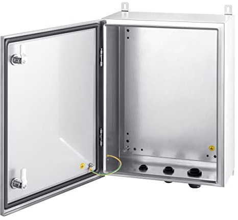 Ordentlich IP65 Wetterfeste Edelstahlbox zur Wandmontage, elektronische Geräte, mit Montageplatte und Wandhalterung (50,8 x 40,6 x 20,3 cm)