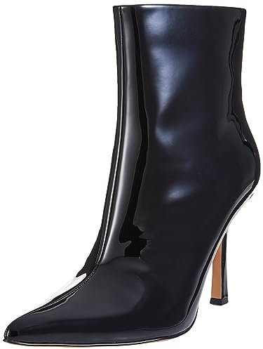 The Drop Women's Stivaletti con Tacco Gail, PU nero verniciato, 36.5