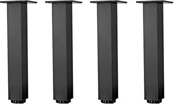 Furniture Feet,Table Legs,Protector Feet,Sofa Legs, Table Feet,Support Feet Aluminum Alloy,Used for Beds,Desks,Chairs,Adjustable Height Cabinet Legs,Black,35cm/13.8in (Color : Noir)