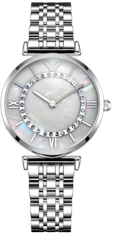CIVO Orologio Donna Acciaio Inossidabile Analogico Quarzo Impermeabile Elegante Minimalista Design Casual Argento