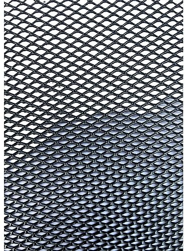 Uposao Rejilla de aluminio rombica universal, rejilla alargada Rejilla de panal Parrilla de parachoques Parrilla central de bricolaje 4 × 8 mm
