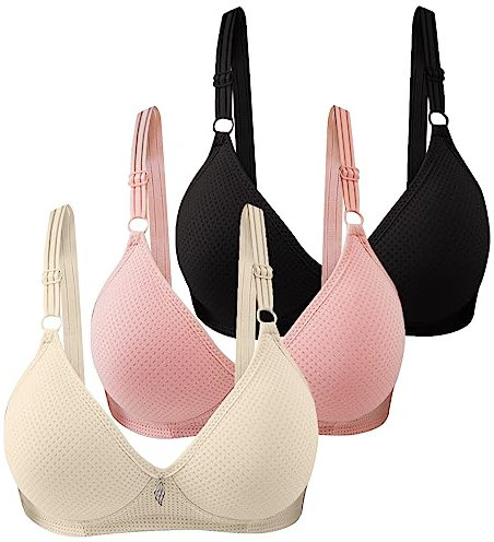 CSWH 3er Pack BHS Damen Ohne Bügel Push Up BH Set Frauen Sexy Bustier Crop Top Sport-BHS Trainings-BH mit verstellbarem für Alltag Yoga Fitness Sport Outdoor