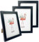Mafagwre 3er-Set Bilderrahmen, Holz Fotorahmen mit Acrylglas, Photo Frames, Horizontal oder Vertikal für Wandbehänge oder Tischdekoration (Schwarz, 10x15 cm)