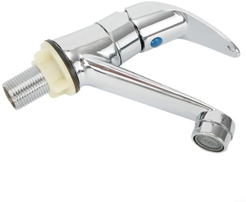 Zink-Legierung Chrom Waschtischarmatur Waschtischarmaturen Einhand-tropffreie Keramikkartusche Einzigen Kaltwaschbecken Wasserhahn für Badezimmer Waschbecken