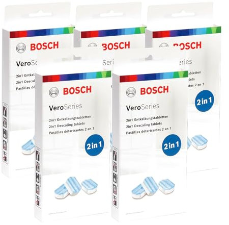 Praktisches VORTEILSPACK Entkalkungstabletten TCZ8002 passend für Bosch Kaffeevollautomaten der benvenuto- und Vero-Linie, 5 x 3 Stück