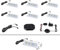 Homeface ESPRUS LED VA Glasbodenbeleuchtung 6er Set LED CLIPS inkl. LED Netzteil 12V (6er Set - Kaltweiss 6500K)