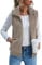 IECCP Sleeveless Lightweight Jackets Ladies Body Warmer for Women UK Zip-Up Waistcoat Sleeveless Coat Winter Warm Outwear with Pockets(Camel,L)