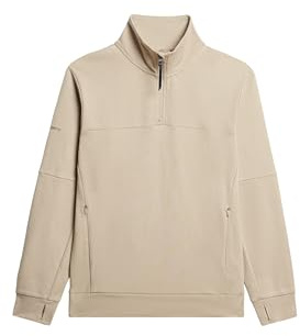 Superdry Herren Lockeres Tech Sweatshirt mit halblangem Reißverschluss