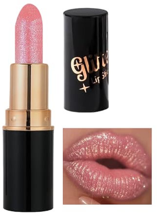 6 colori set rossetto glitter diamantato | rossettis grassocchi rosa lunga durata | Colore altamente pigmentato cremosos scintillante Lip Gloss Coin | Makeup a labbra idratante profondo per le ragazze