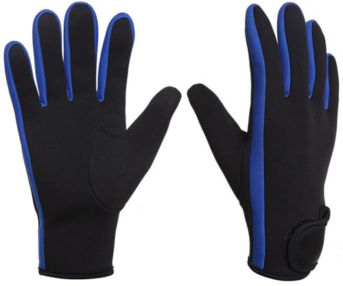 Guanti da muta da 3 mm, in neoprene, antiscivolo, termici, con cinturino da polso regolabile, per uomini, donne, adolescenti, immersioni, snorkeling, kayak, nuoto, surf, pagaia, vela, pesca, sport