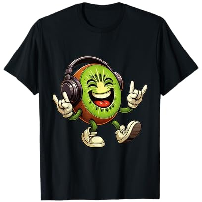 Kiwi am Rocken | Süßes Kiwimotiv mit Pommesgabel T-Shirt