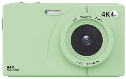 Suoumwa 4K CCD Digital Camera 64MP Featuring 16X Digital Zoom, HD Video Recording, Wifi& 2.8inch Display Screen D