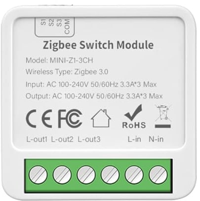 Tuesoa Tuya Zigbee 3 CH DIY Smart Switch 3-Wege-Steuerung Lichtrelais Smart Life Wireless-Fernbedienung Zigbee-Schaltmodul