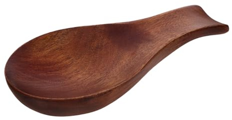 LALADEFIEE Antique Wooden Spoon Rest Utensil Holder Kitchen Table Organizer with Smooth Finish for Dining and Cooking Accessories