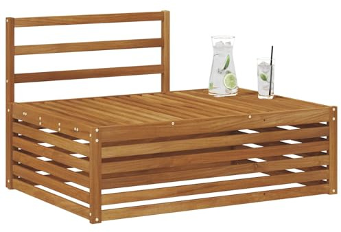 vidaXL Outdoor Endsofa Natur 115 x 83 x 73 cm Massivholz Akazie