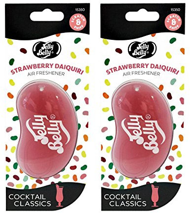 Jelly Belly 2 x Cocktail Classics Car Air Freshener - Strawberry Daiquiri