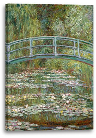 Printed Paintings Impression sur Toile (40x60cm): Claude Monet - Pont Japonais sur l'étang de nén