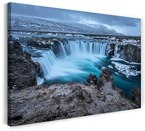 Printed Paintings Leinwand (80x60cm): Niagara-Falls Traum-Landschaft Wasser See Natur-Bilder Wass