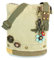 CHALA Patch Cross-Body Frauen Handtasche, Canvas Messenger Bag Olive, Metall-Libelle - Sand