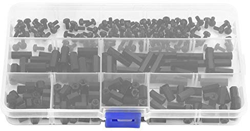 Lot de 250 entretoises en nylon M2/M3 mâle/femelle, entretoises de colonne hexagonales, vis, écrous, kit pour cartes de circuit imprimé avec étui de rangement (M3 femelle entretoises B)