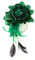 Fascinator Feder Brosche Corsage Haarspange Brosche für Hochzeit Cocktai Party (Grün)