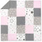 Amilian Patchwork Bezug für Dekokissen 80x80 Kissenbezug mit Reißverschlus (Patchwork 13)