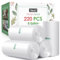 Teivio 30 Liter Large Bin Bags 200 Counts Medium Duty 8 Gallon Waste Bin Liners Thick Plastic Waste Bags for Bathroom, Kitchen, Office, Fit 25-30L Rubbish Bin, Clear