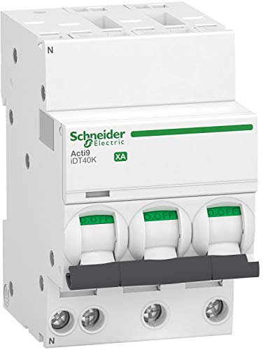 Disjoncteur Acti9 iDT40K XA - auto/vis - 3P+N 40A courbe C - 4,5kA
