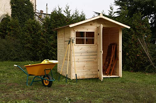 Cabex Co. S.R.L. -Casetta Ricovero Attrezzi da Giardino in Legno, Doghe Spessore 16 Mm. Modello [C200/3], Neutro