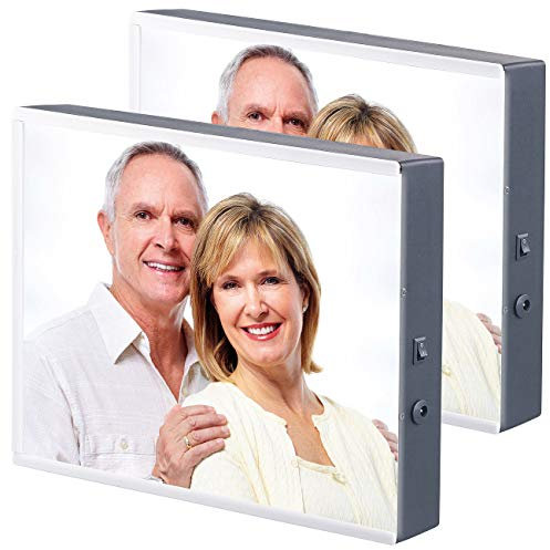 infactory Rahmen: 2er-Set LED-Leuchtkasten für individuelle Bilder auf Folie und Papier (Beleuchteter Bilderrahmen, Fotoleuchten)