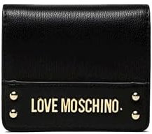 Moschino Portafoglio donna Love libretto in ecopelle saffiano nero A24MO34 JC5703