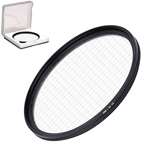JJC Filtre étoile 77 mm 4 Points avec étui de Protection pour Appareil Photo Reflex numérique Canon, Nikon, Pentax, Olympus, Sony, Panasonic, Fujifilm – Star Filter, Cross Filter