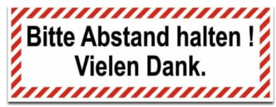 Bitte Abstand halten – Aufkleber | MBS-SIGNS® | Made in Germany
