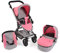 Bayer Chic 2000 Puppenwagen Fides, 3in1 Puppenwagen-Set bestehend aus Babywanne, Sportsitz und Autositz, 61 x 44.5 x 85 cm