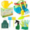 Set Attrezzi da Giardinaggio per Bambini,Set di Attrezzi da Giardino,Set giardinaggio bambini,Attrezzi giardinaggio bambini,Set giardinaggio bambini plastica,Set Giardinaggio Attrezzi con Borsa (A)