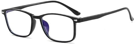 Suertree Blaulichtfilter Distanz Brille Leichte Kurzsichtige Brille Mode Myopia Brillen für Damen Herren Schwarz -1.0 Dioptrien