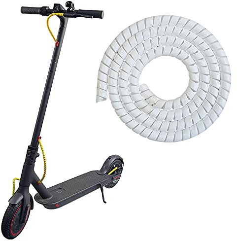 MotuTech 1 Meter Kabelummantelung für Xiaomi M365/M365 Pro/Pro 2/1S für Segway Ninebot G30 Max Range Schutzkabel 1 m φ9 mm Abdeckung Kabel für Computer/USB/Audio/Video (weiß)