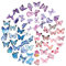 RoserRose 120 Stk. Schmetterling Sticker, Transparent, Selbstklebend, PVC, Natur, Schmetterling, Aufkleber, DIY, Dekoration