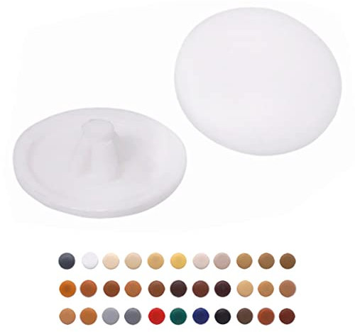(Pack of 50 pcs) Pozi Screw Cover Caps 12 mm Diameter, Pozidriv Head Clip On Plastic Covers, Furniture Decorative Cap (50, White S1)