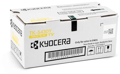 Kyocera TK-5430Y Toner Gelb. Original Tonerkartusche für bis zu 1250 Seiten. Toner Drucker kompatibel für PA2100cx, PA2100cwx, MA2100cfx und MA2100cwfx