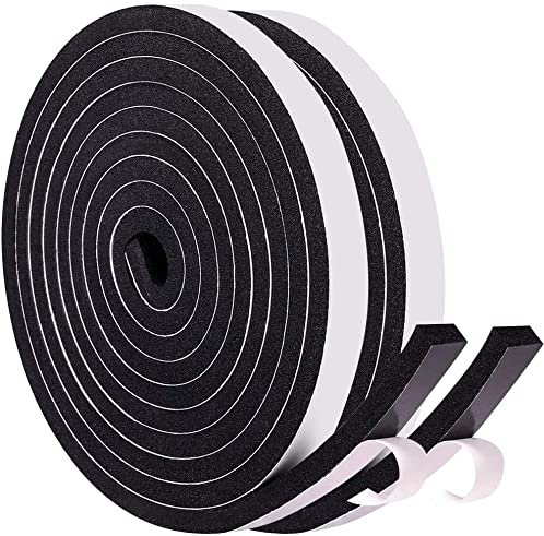 Dichtungsband Türdichtung Selbstklebend 10mm(B) x6mm(D)/10m(L) für Türen Fenster Schaumstoff klebeband Gummidichtung Gegen Kalte Zugluft/Anti-Kollision/Schalldichter/Wasserdichter/Staubdicht Schwarz