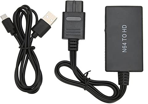 Adaptador Convertidor N64 a HDMI, Convertidor de Interfaz Multimedia N64 a HD Compatible con Conmutación 720P 1080P, Adaptador Convertidor de Video Full HD para Modo de Pantalla N64