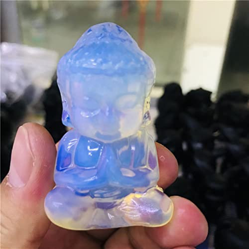 Natürlicher Kristall, rauer Buddha, polierter Kristall, Heilsteinfiguren for Heimdekoration, Sammlung von Kunsthandwerk, natürlicher Opal, handgeschnitzt, Yoga-Chakra-Balance, Heimdekoration Korn