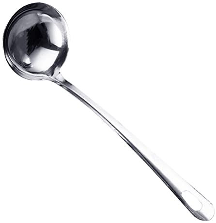 Tainrunse Louche de cuisine en acier inoxydable avec long manche - Anti-brûlure - Résistante à l'usure