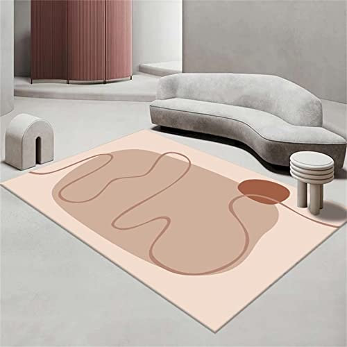 AU-SHTANG Grand Tapis Salon Tapis Rose pâle, Tapis de bébé Rampant et résistant à l'usure de Haute qualité Moderne Grand Tapis, Rose pâle, 80x120cm